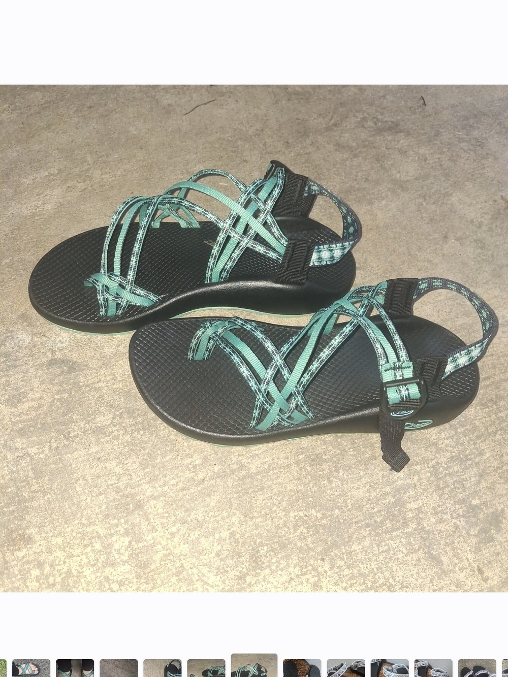 Chaco ZX/3 Classic Sports Sandals - Aqua & Black - SIZE 10